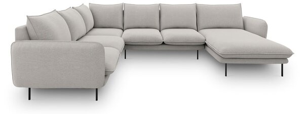 Svijetlosiva sofa u obliku slova U Cosmopolitan Design Vienna, lijevi kut