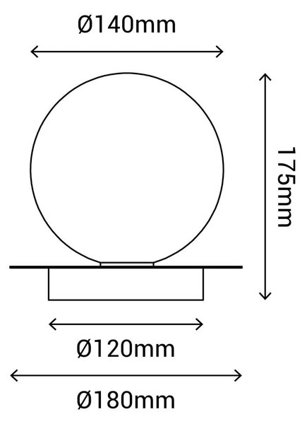 Stropna svjetiljka SULION Musa, ø 14 cm