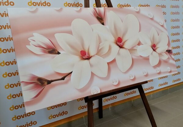 Slika luksuzna magnolija s biserima
