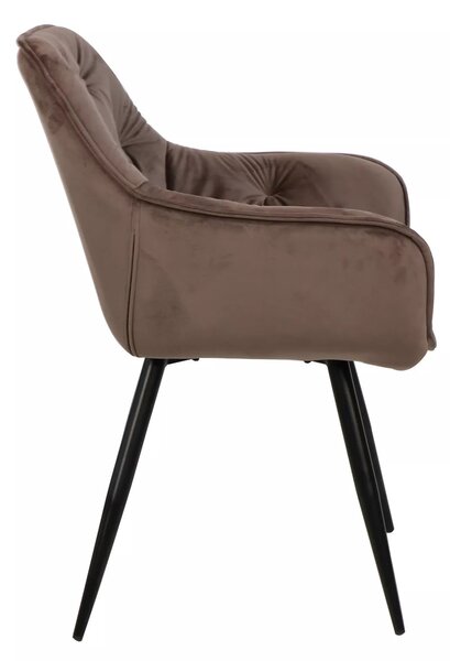 Blagovaonska stolica Chariet (crna + cappuccino)