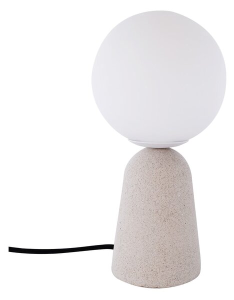 Siva stolna lampa SULION Creta, visina 29,5 cm
