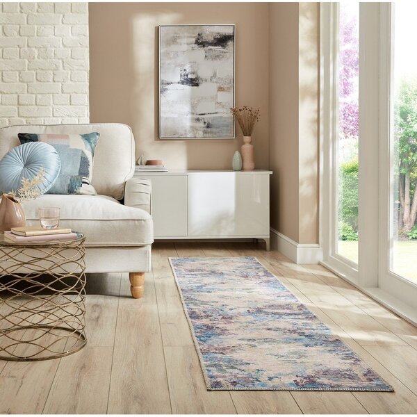 Plava/ljubičasta perivia staza od mješavine recikliranih vlakana 60x230 cm Reid – Flair Rugs