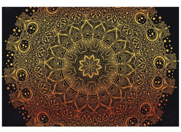 Tapeta zlatna orijentalna Mandala