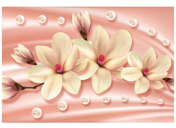 Tapeta luksuzna magnolija s biserima