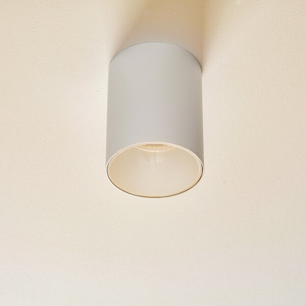 Nowodvorski Lighting Stropni reflektor Eye Tone u bijelom cilindričnom obliku, prigušiva, Bijela, Dnevni boravak/blagovaonica, Metal