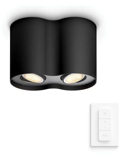 Pillar Hue STROPNA SVJETILJKA CRNA 2x5W 2200-6500K + DALJINSKI UPRAVLJAČ 8719514338425