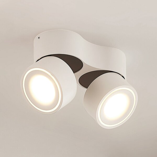 Arcchio Rotari LED stropni reflektor, bijeli, 2 žarulje, 2270lm, prigušiva, Bijela, Područje hodnika, Aluminij