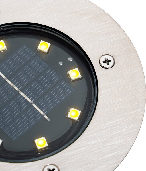Moderna podna svjetiljka od čelika s ugrađenim LED-om IP65 solarna - Terry