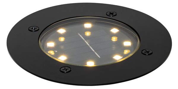 Moderni reflektor za tlo crni uklj. LED IP65 Solar - Terry
