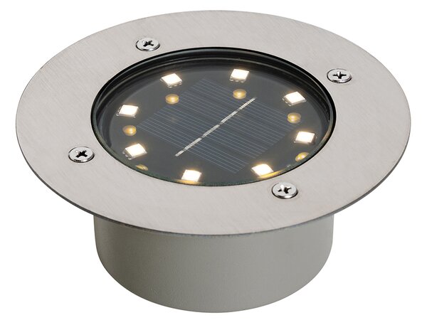 Set od 6 čeličnih zemaljskih reflektora uključujući LED IP65 solarni - Terry