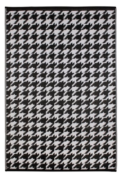 Crno bijeli vanjski tepih Green Decore Houndstooth, 150 x 240 cm