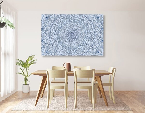 Slika detaljna ukrasna Mandala u plavoj boji