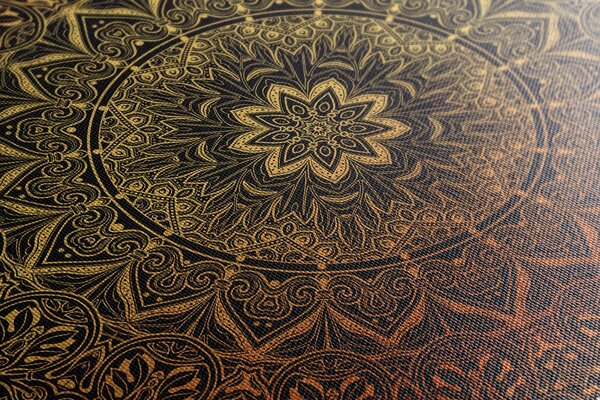 Slika zlatna orijentalna Mandala