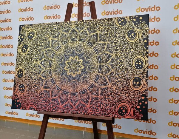 Slika zlatna orijentalna Mandala