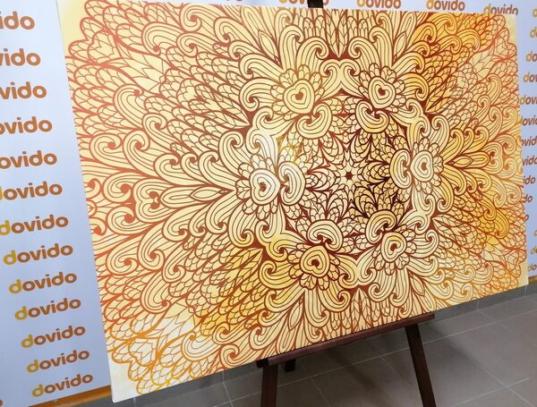 Slika zlatna etnička Mandala