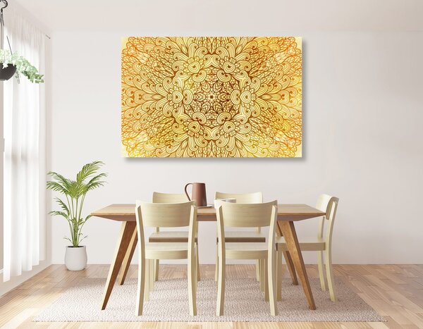 Slika zlatna etnička Mandala