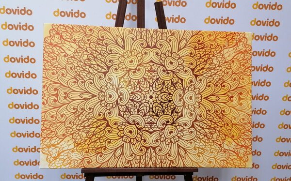Slika zlatna etnička Mandala