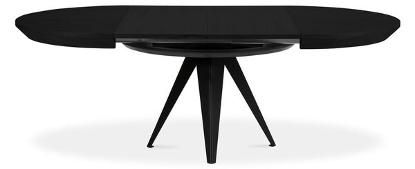 Okrugao proširiv blagovaonski stol s dodatnom pločom s crnom pločom stola ø 120 cm Magnus – Windsor & Co Sofas