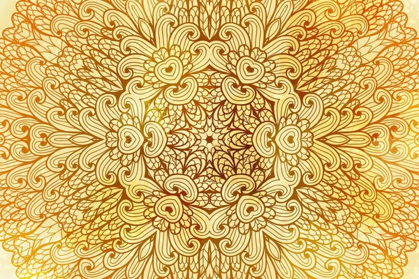 Slika zlatna etnička Mandala