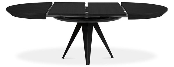 Okrugao proširiv blagovaonski stol s dodatnom pločom s crnom pločom stola ø 120 cm Magnus – Windsor & Co Sofas