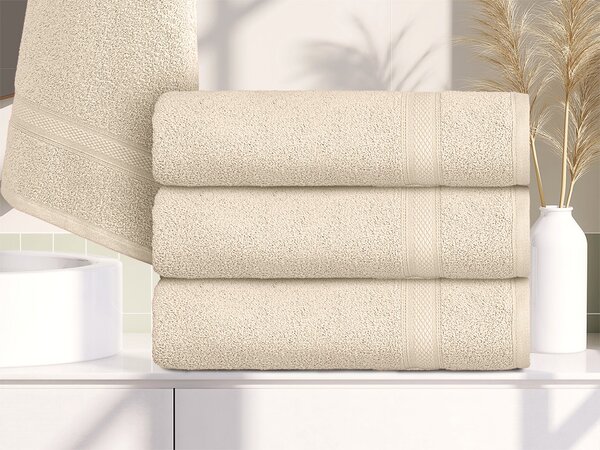 Ručnik CLARYSSE ELEGANCE 70x140 cm krem bijela, 100% pamuk