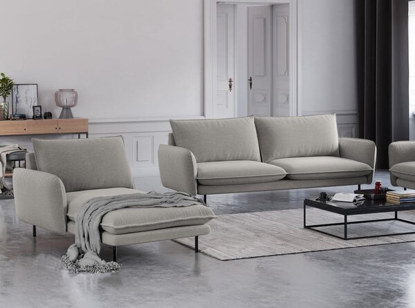 Svijetlo siva ležaljka Cosmopolitan Design Vienna, lijevi kut