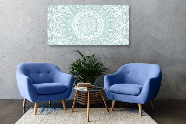 Slika Mandala harmonije na plavoj pozadini