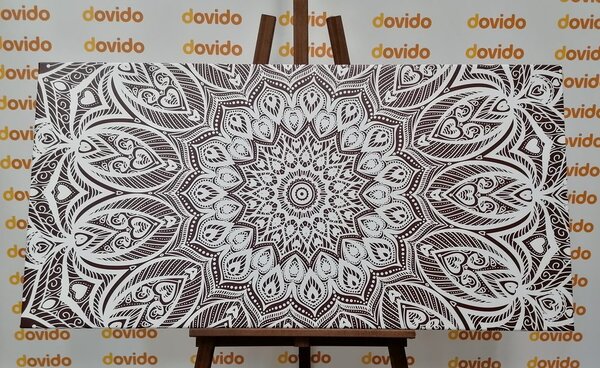 Slika Mandala harmonije na smeđoj pozadini