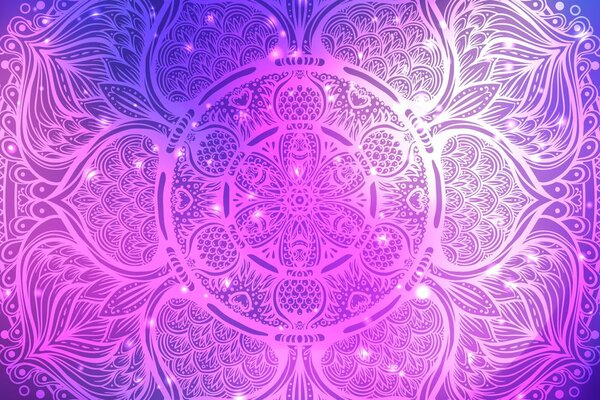 Slika indijska Mandala s galaktičkom pozadinom