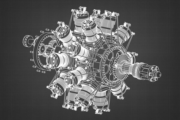 Slika zvjezdasti motor
