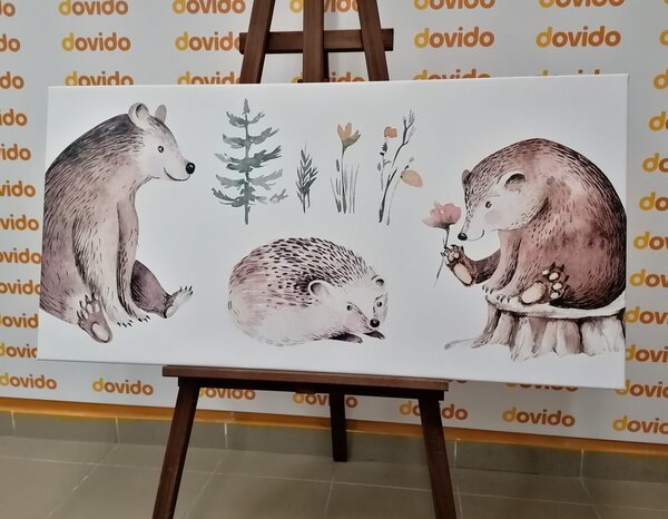 Slika druženje životinjica u šumi