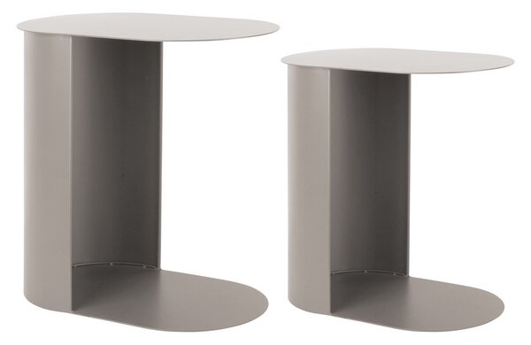 Metalni pomoćni stolići u setu 2 kom 30x45 cm Riqueza Oval – Leitmotiv