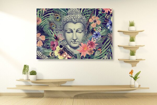Slika Buddha na egzotičnoj pozadini