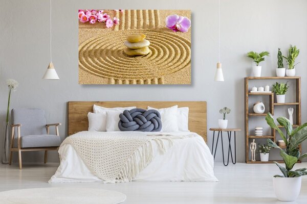 Slika japanski vrt s Feng Shui elementima
