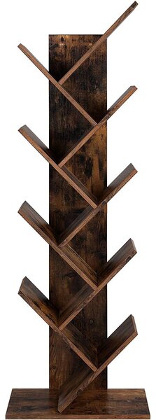Drvena polica za knjige 8 razina 50 x 25 x 141,5 cm | VASAGLE