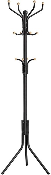 Samostojeća vješalica, stabilna metalna vješalica za kapute, crna 182 cm | SONGMICS