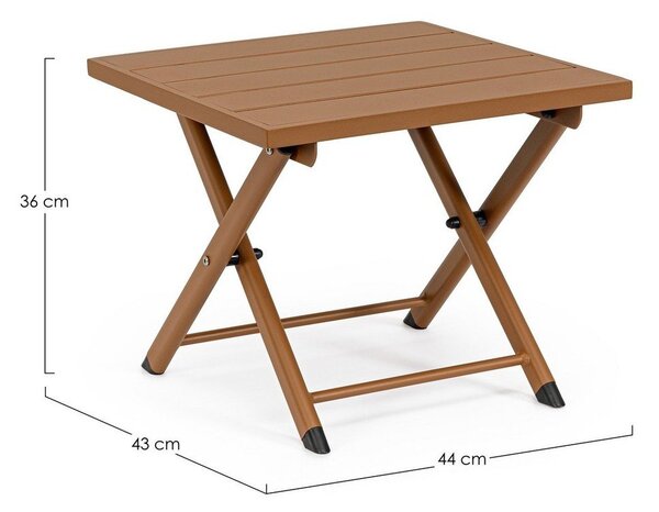 Vrtni stolić za kavu aluminijski 43x44 cm Taylor – Bizzotto