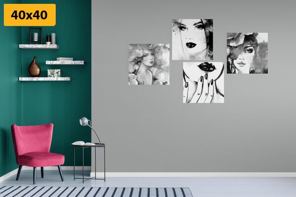Set slika elegancija žene