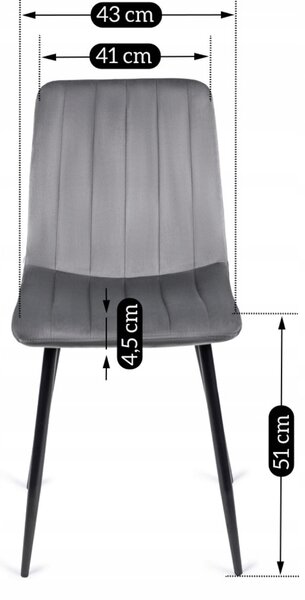 Blagovaonska stolica Imprimir (siva)