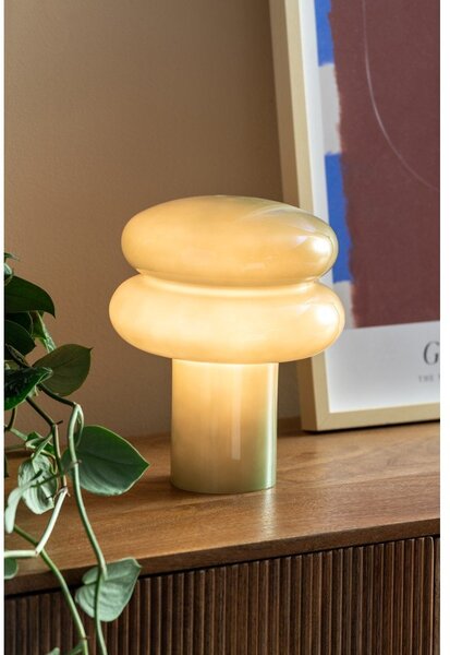 Zelena staklena stolna lampa (visina 24 cm) Incesante – Leitmotiv
