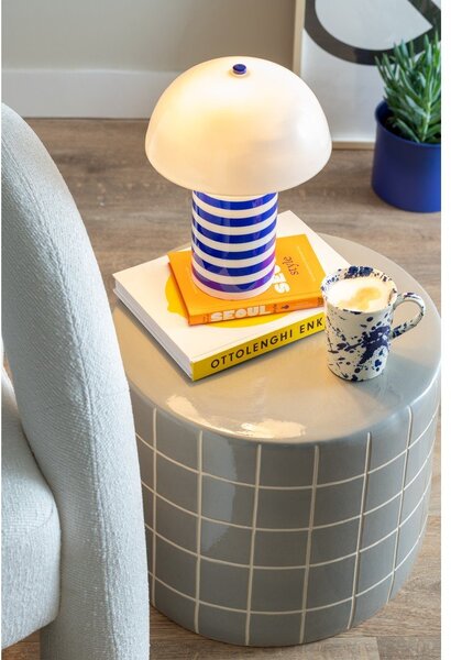 Okrugao pomoćni stol keramički ø 42 cm Retro Tiles – Leitmotiv