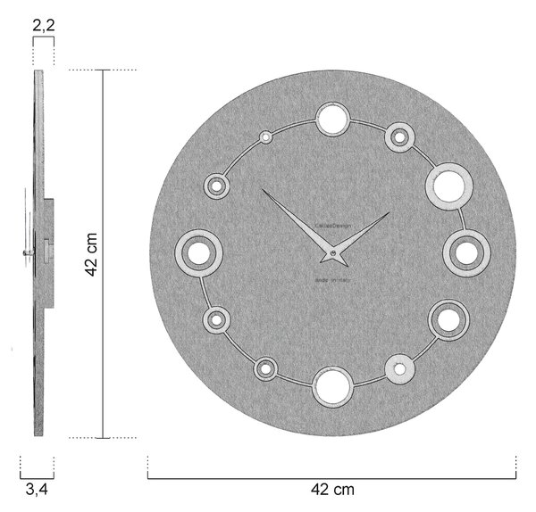 Zidni sat Orbit 12 boja