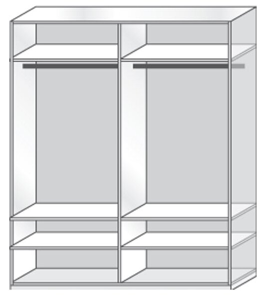 GARDEROBNI ORMAR PIANO SA KLIZNIM VRATIMA 180 CM (VIŠE BOJA)