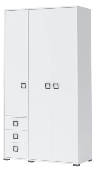 3-DJELNI DJEČJI GARDEROBNI ORMAR S LADICAMA KIKI 236cm (VIŠE BOJA)