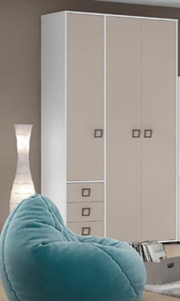 3-DJELNI DJEČJI GARDEROBNI ORMAR S LADICAMA KIKI 236cm (VIŠE BOJA)