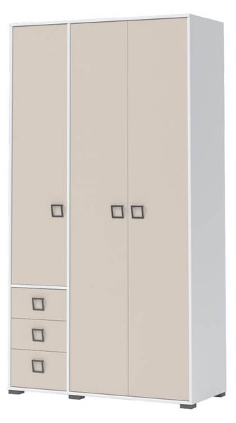 3-DJELNI DJEČJI GARDEROBNI ORMAR S LADICAMA KIKI 236cm (VIŠE BOJA)