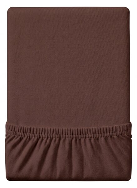Jersey plahta EXCLUSIVE tamno smeđa 90 x 200 cm
