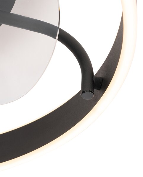 Stropni ventilator crni 50 cm uklj. LED prigušiva s daljinskim upravljačem - Maddy