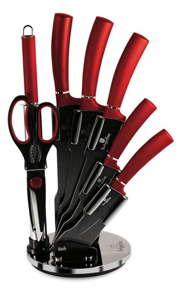 BerlingerHaus - Set noževa od nehrđajućeg čelika u stalku 8 kom crvena