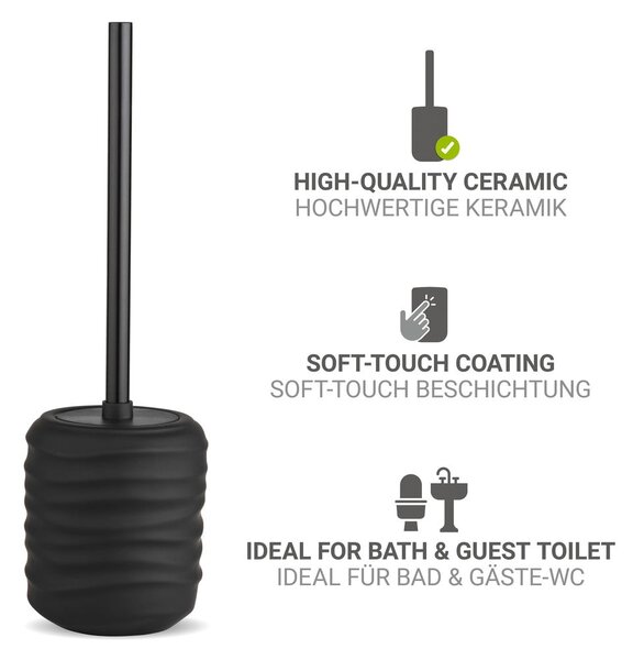 Crna keramička WC četka Illana – Wenko